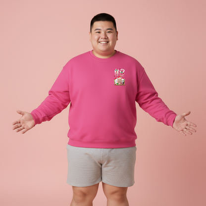 Ho Ho Ho Christmas mini bears (front) unisex cozy crewneck sweatshirt