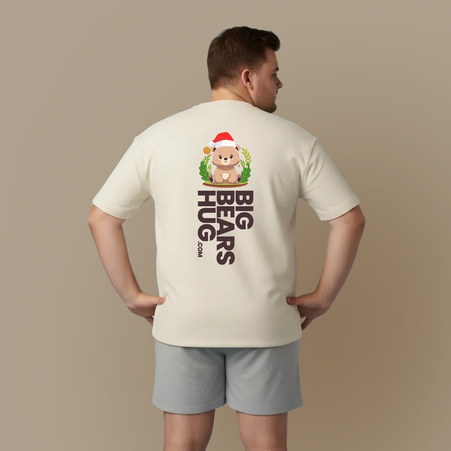 Pancha bear hug (back) Christmas unisex crewneck t-shirt