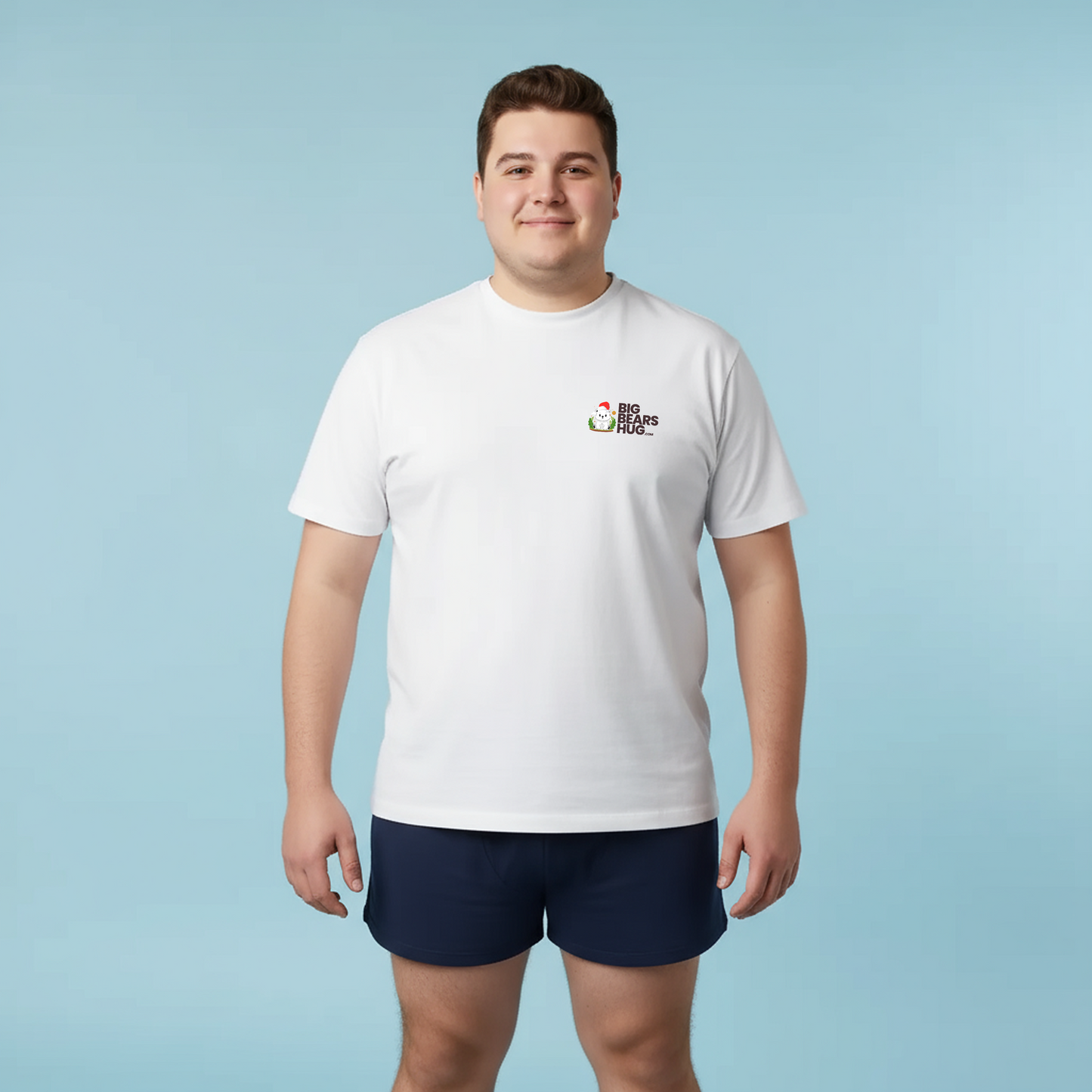 Snojo bear mini hug (front) Christmas unisex crewneck t-shirt