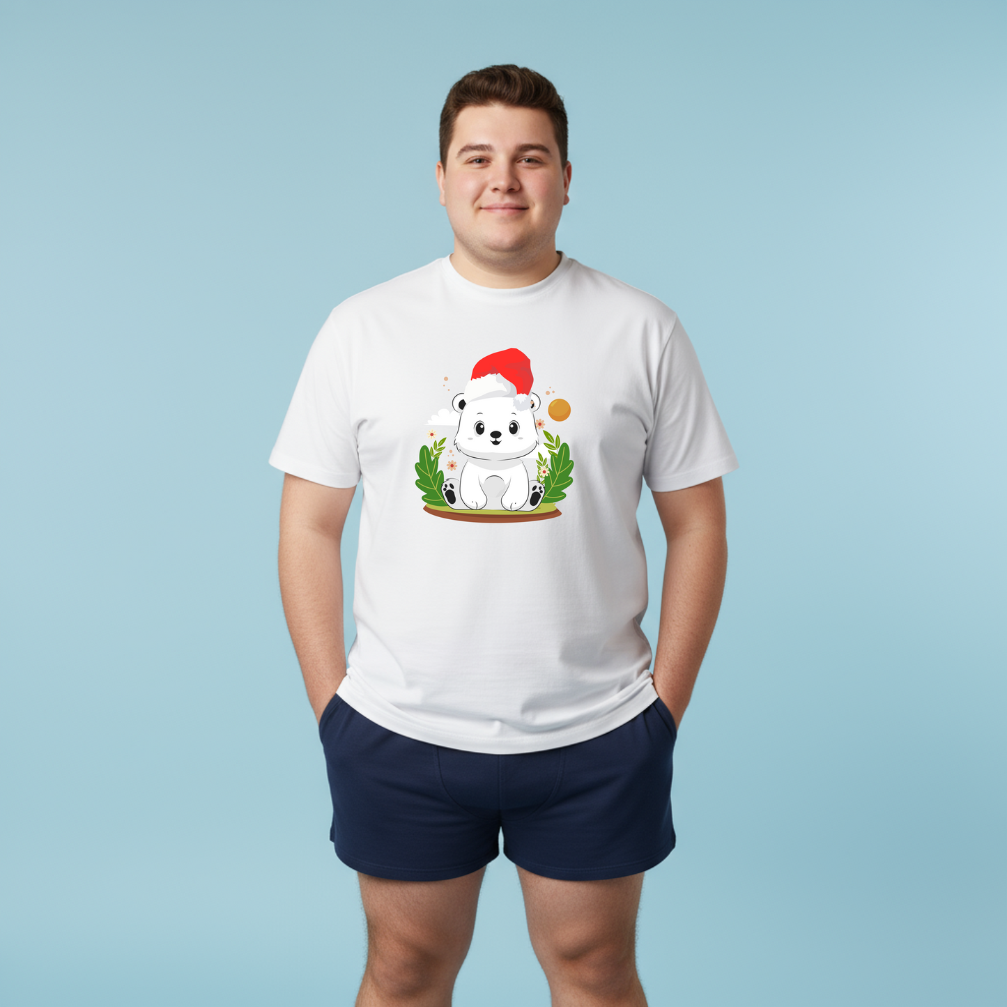 Snojo bear hug (front) Christmas unisex crewneck t-shirt