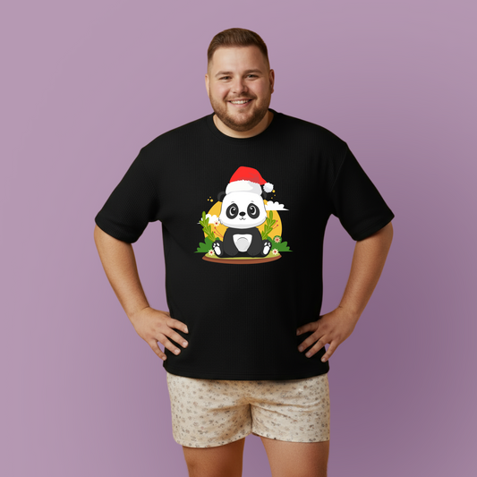 Macho bear hug (front) Christmas unisex crewneck t-shirt