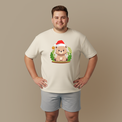 Pancha bear hug (front) Christmas unisex crewneck t-shirt