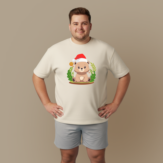 Pancha bear hug (front) Christmas unisex crewneck t-shirt