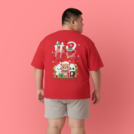 Ho Ho Ho Christmas bears (back) unisex crewneck t-shirt