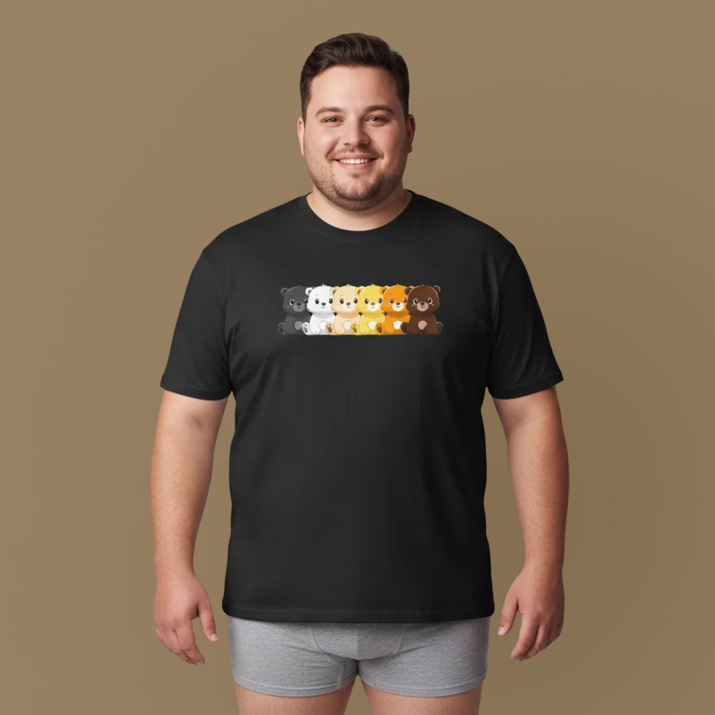 Bear flag hug unisex crewneck t-shirt