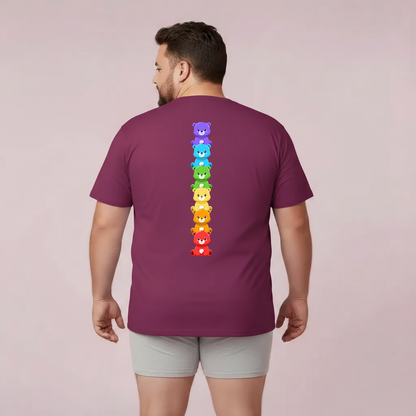 Rainbow bears line (back) unisex crewneck t-shirt