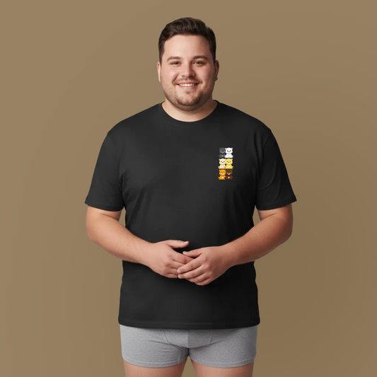 Bear flag mini grid unisex crewneck t-shirt