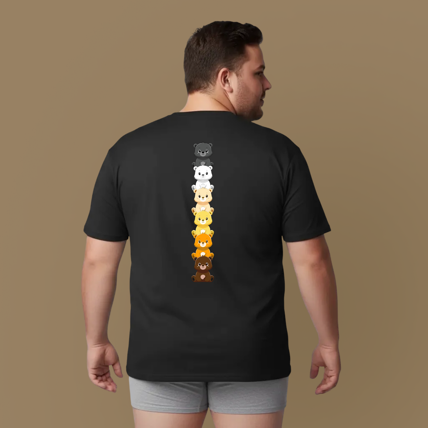 Bear flag line (back) unisex crewneck t-shirt