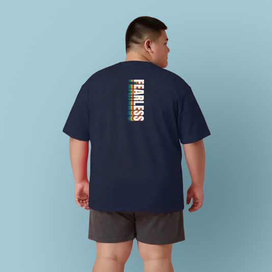 Fearless rainbow (back) unisex crewneck t-shirt