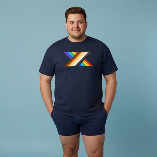 Bear and rainbow pride X unisex crewneck t-shirt