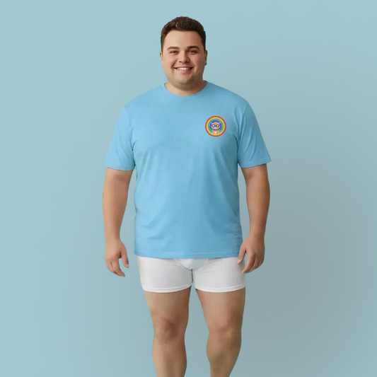 Rainbow Pancha bear rings mini (front) unisex crewneck t-shirt