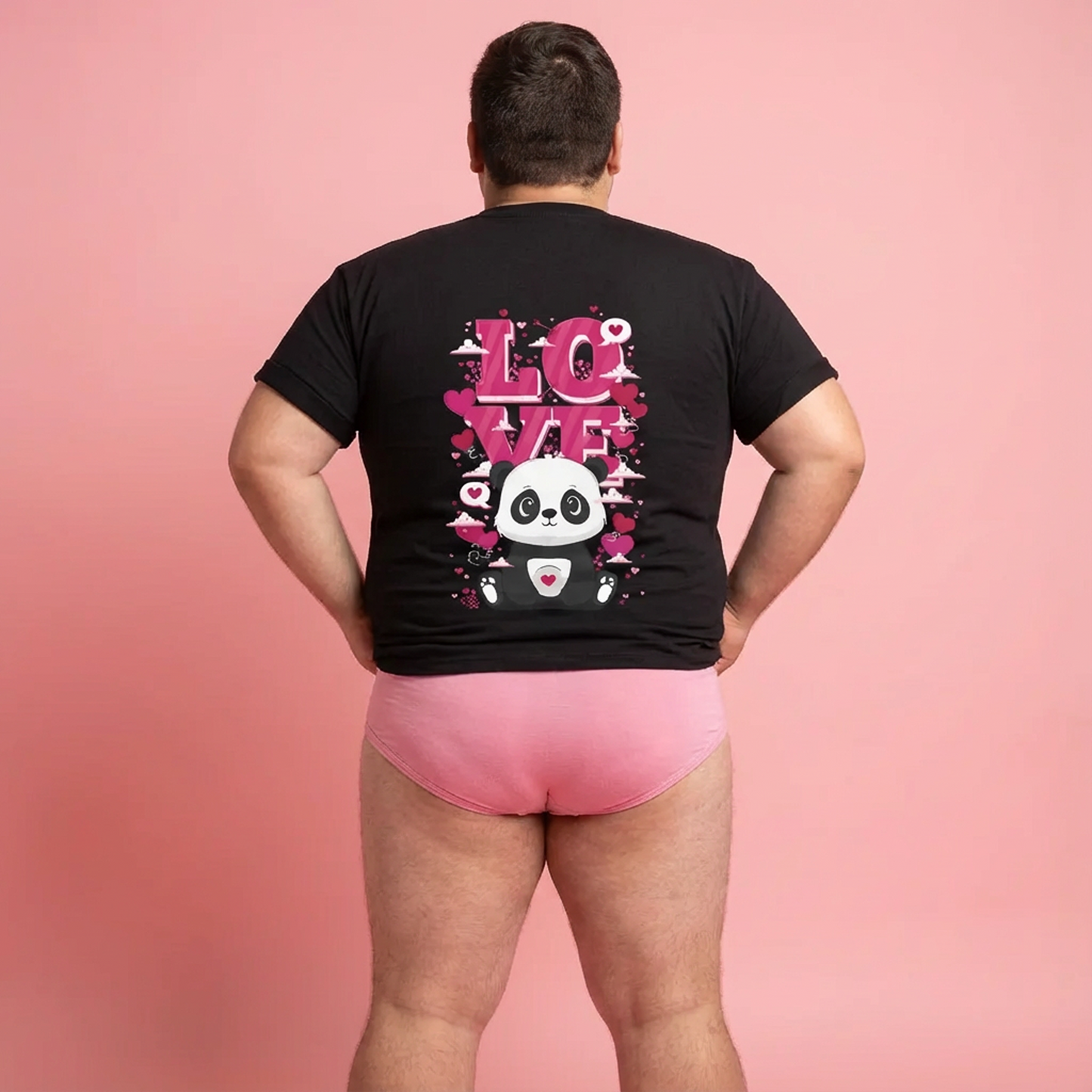 Macho bear's love (back) unisex crewneck t-shirt