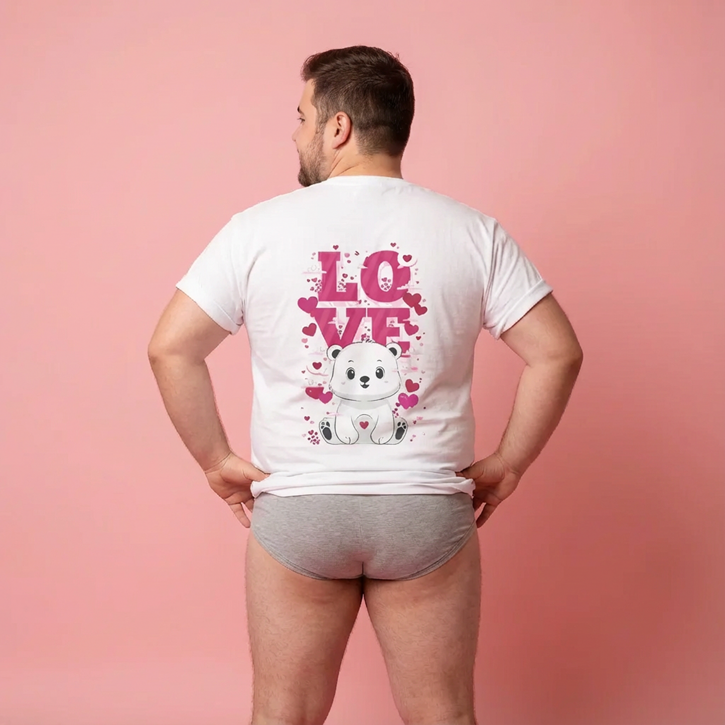 Snojo bear's love (back) unisex crewneck t-shirt