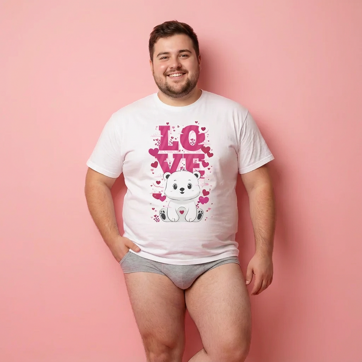 Snojo bear's love (front) unisex crewneck t-shirt