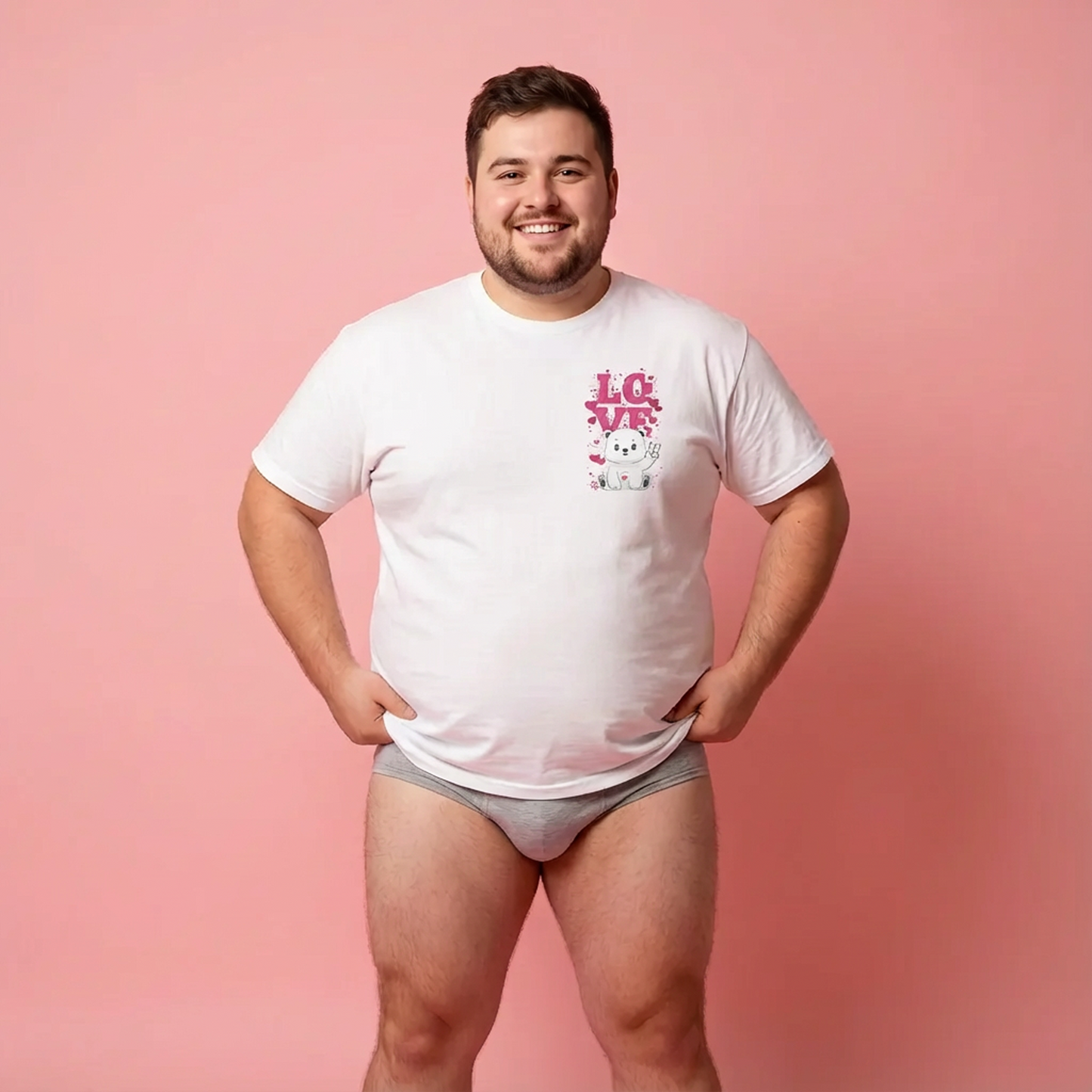 Snojo bear's love mini (front) unisex crewneck t-shirt