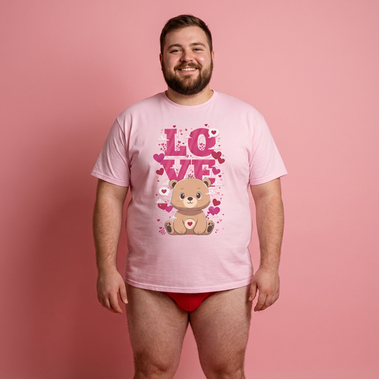 Pancha bear's love (front) unisex crewneck t-shirt