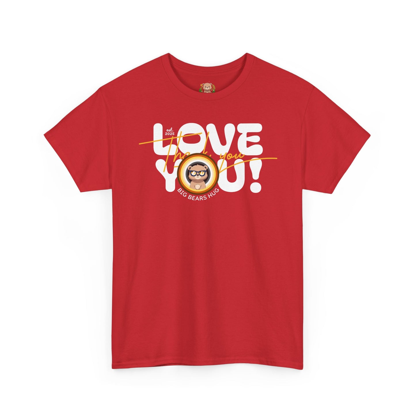 Love you and thank you bear flag (front) unisex crewneck t-shirt