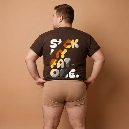 Suck my fat one bear flag (back) unisex crewneck t-shirt
