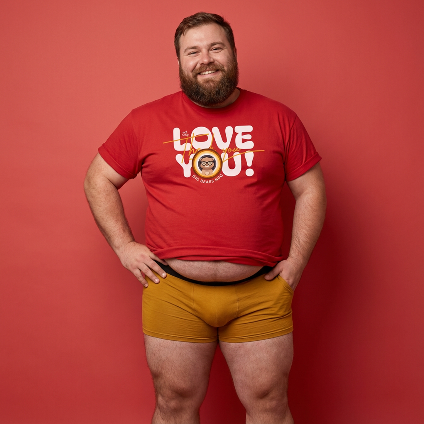 Love you and thank you bear flag (front) unisex crewneck t-shirt