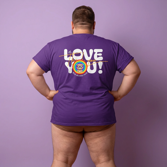 Love you and thank you rainbow (back) unisex crewneck t-shirt