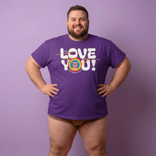 Love you and thank you rainbow (front) unisex crewneck t-shirt