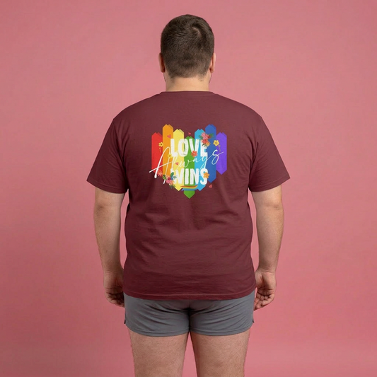 Love always wins rainbow (back) unisex crewneck t-shirt