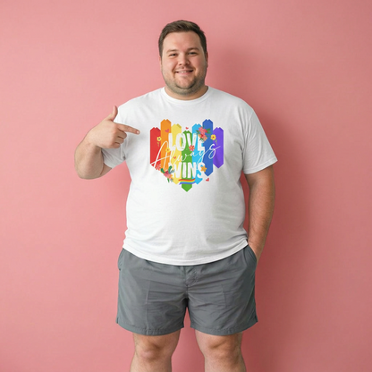 Love always wins rainbow (front) unisex crewneck t-shirt