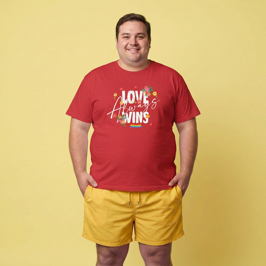 Love always wins (front) unisex crewneck t-shirt