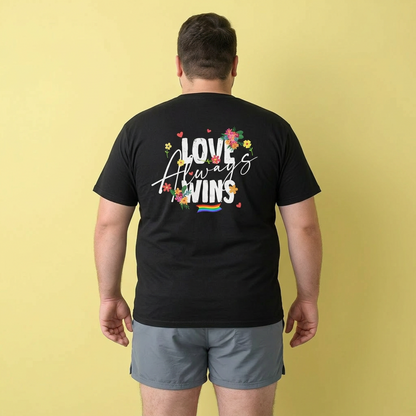 Love always wins (back) unisex crewneck t-shirt