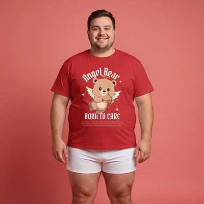 Angle bear, born to care (front) unisex crewneck t-shirt