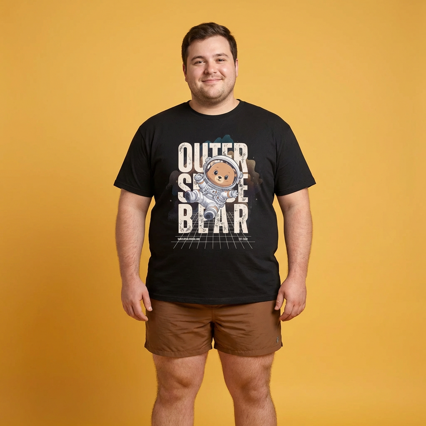 Outer space bear (front) unisex crewneck t-shirt