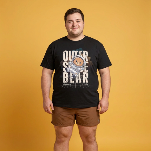 Outer space bear (front) unisex crewneck t-shirt