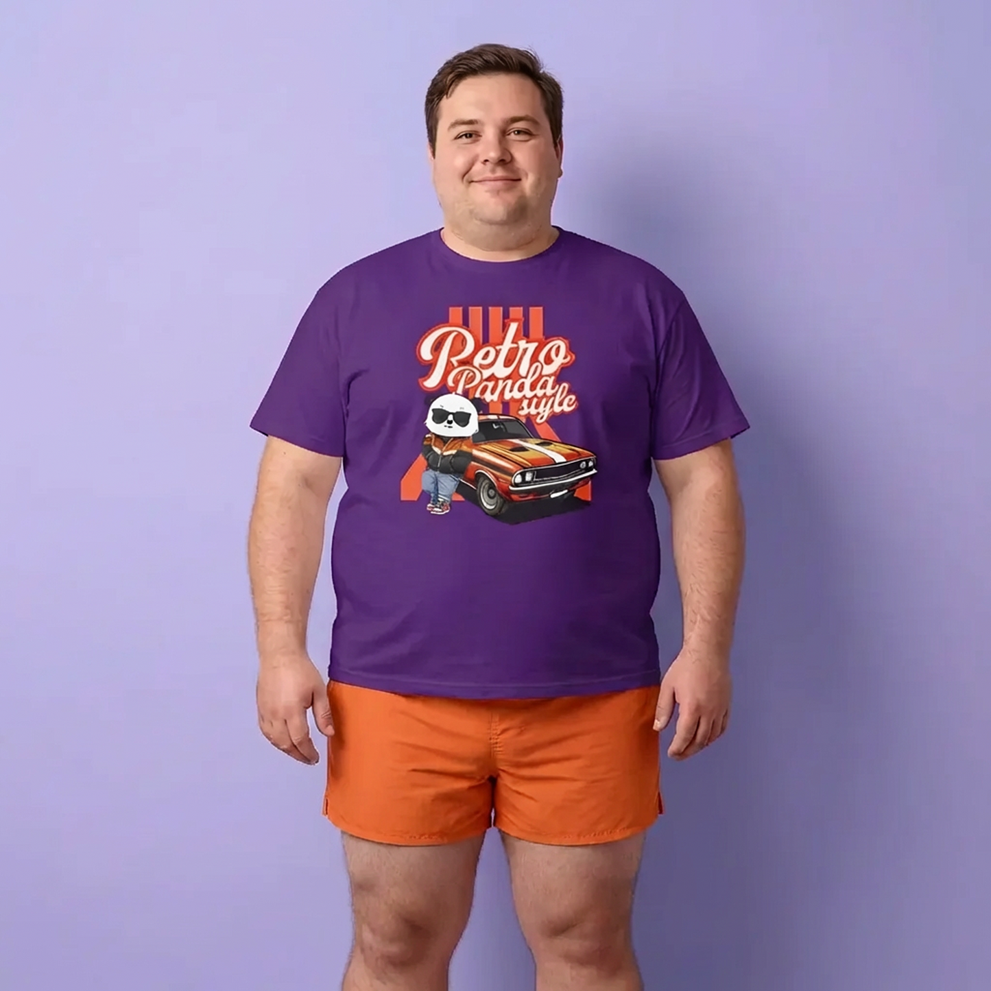 Retro panda style with Macho (front) unisex crewneck t-shirt