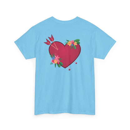 Heart full of love (back) unisex crewneck t-shirt