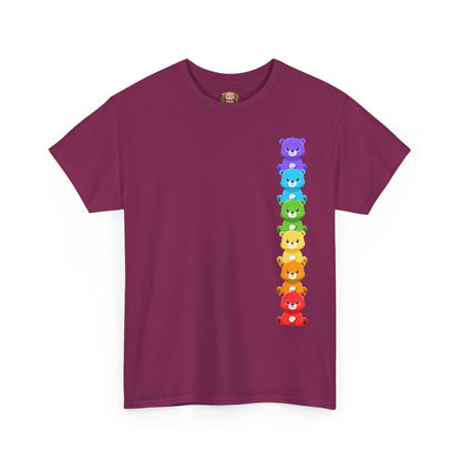 Rainbow bears line (front) unisex crewneck t-shirt