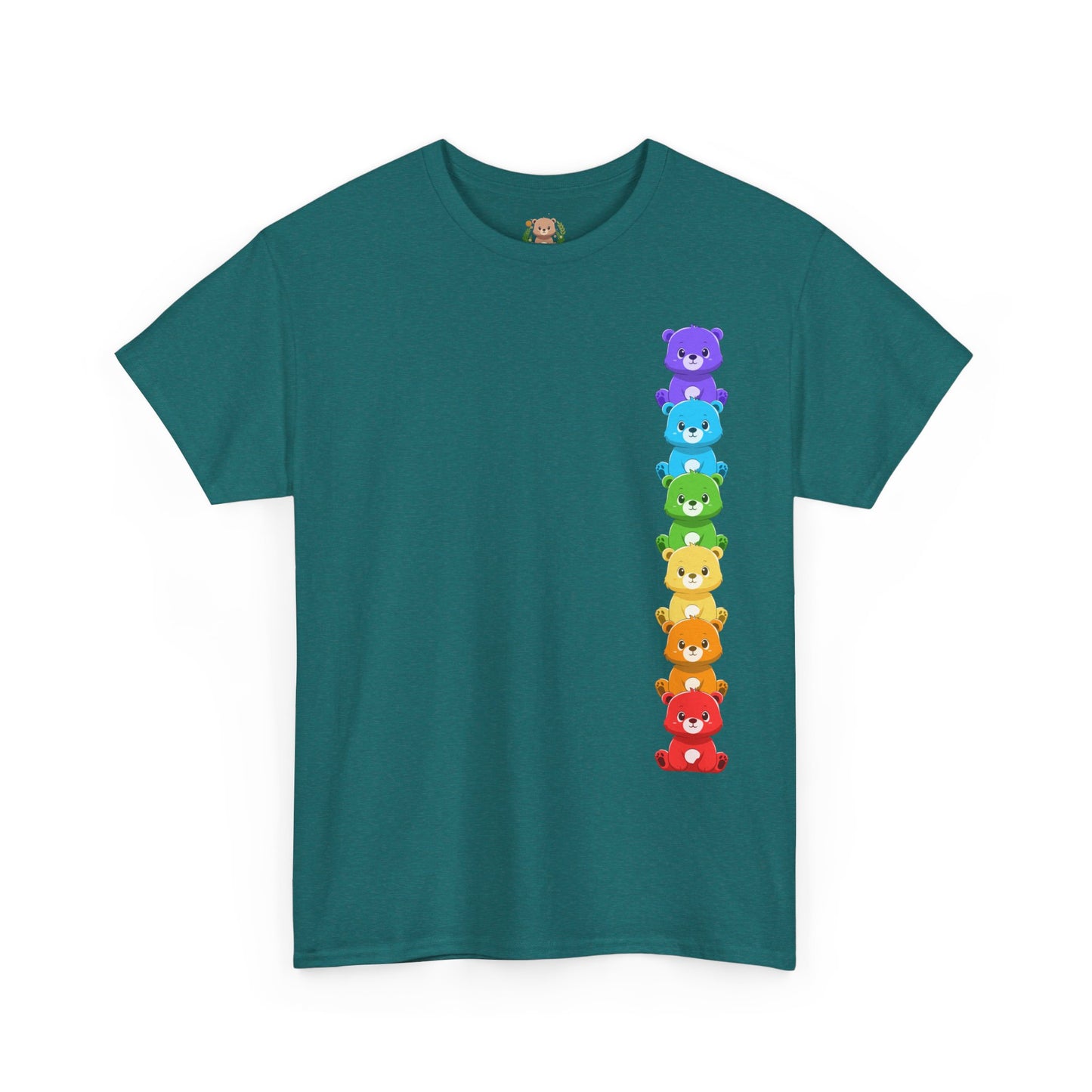 Rainbow bears line (front) unisex crewneck t-shirt