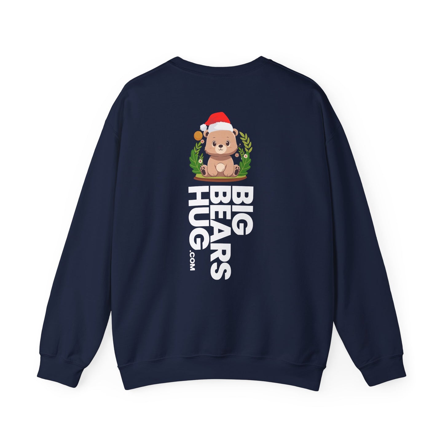 Pancha bear hug (back) Christmas unisex cozy crewneck sweatshirt
