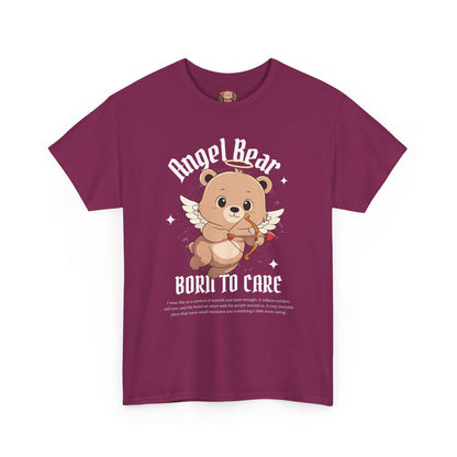 Angle bear, born to care (front) unisex crewneck t-shirt