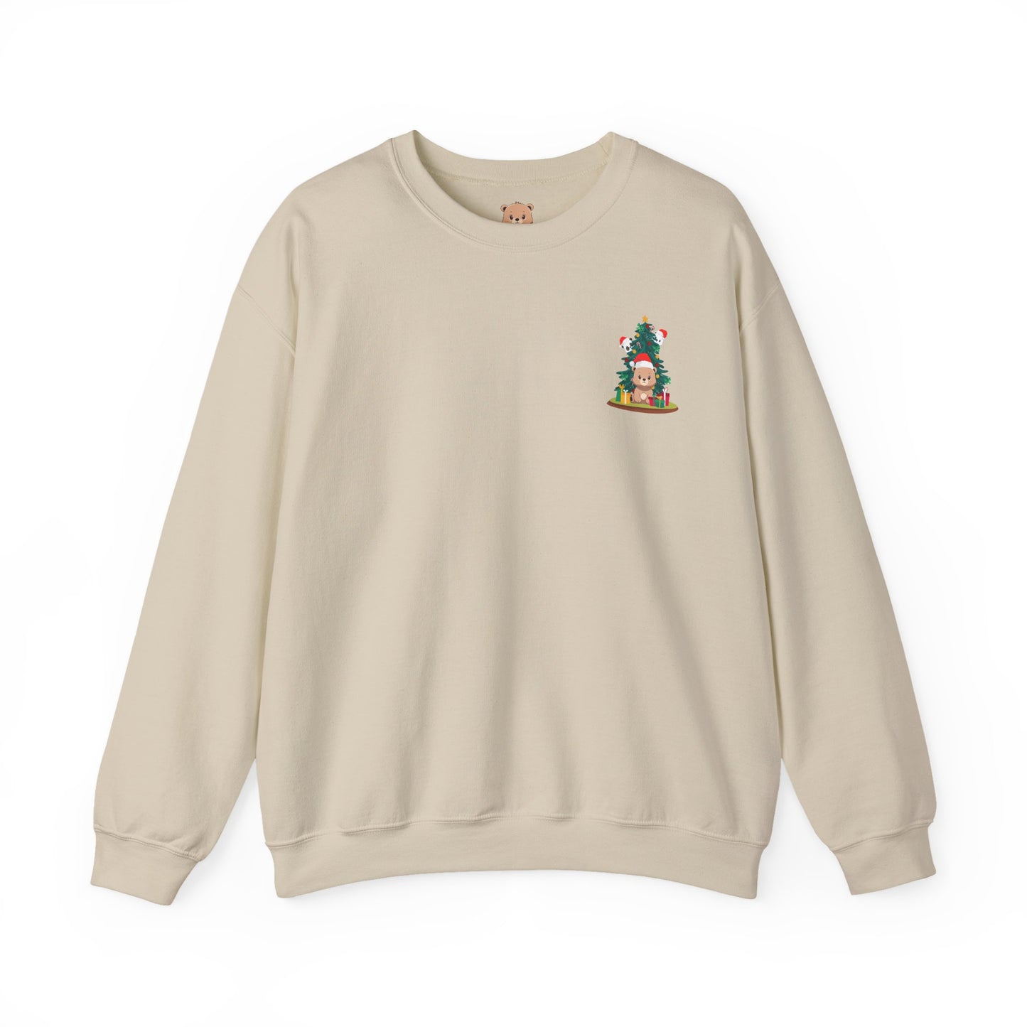 Peek a booo mini Christmas Santa bears unisex cozy crewneck sweatshirt