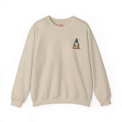 Peek a booo mini Christmas Santa bears unisex cozy crewneck sweatshirt