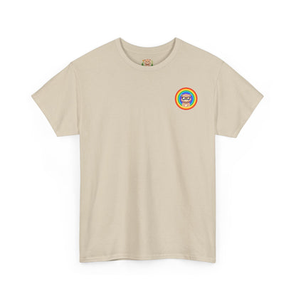 Rainbow Pancha bear rings mini (front) unisex crewneck t-shirt