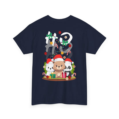 Ho Ho Ho Christmas bears (back) unisex crewneck t-shirt