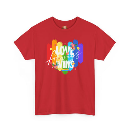 Love always wins rainbow (front) unisex crewneck t-shirt