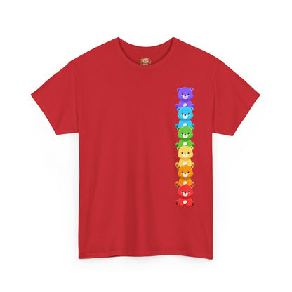 Rainbow bears line (front) unisex crewneck t-shirt