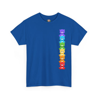 Rainbow bears line (front) unisex crewneck t-shirt