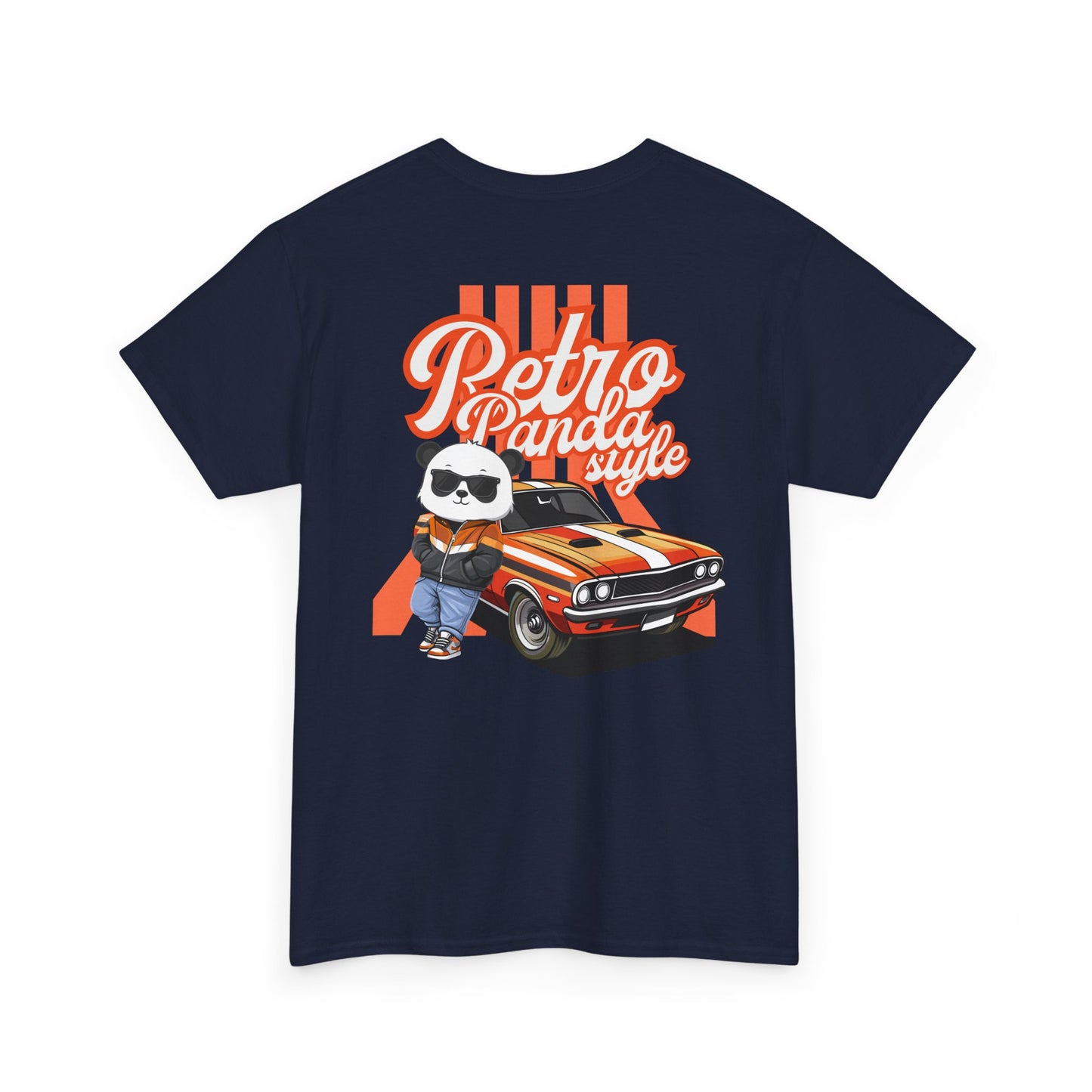 Retro panda style with Macho (back) unisex crewneck t-shirt