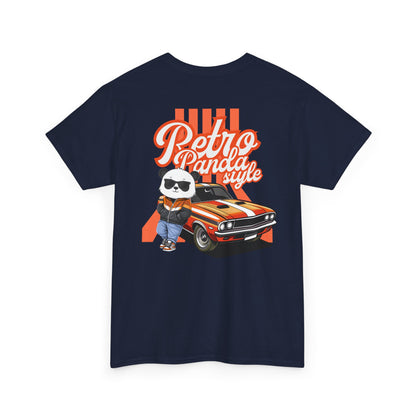 Retro panda style with Macho (back) unisex crewneck t-shirt