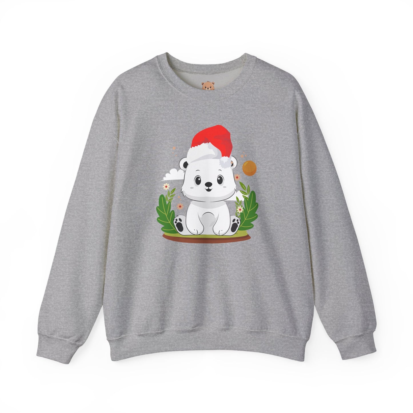 Snojo bear hug (front) Christmas unisex cozy crewneck sweatshirt