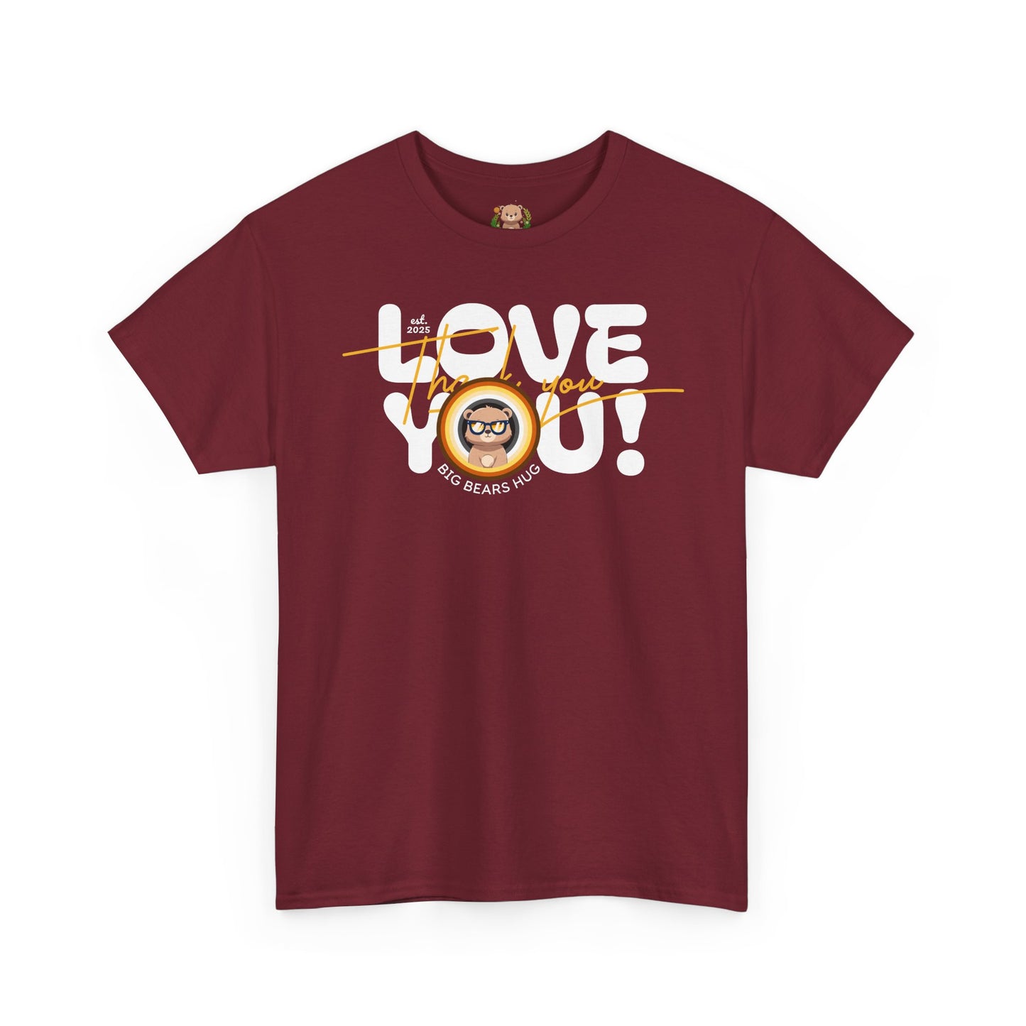 Love you and thank you bear flag (front) unisex crewneck t-shirt