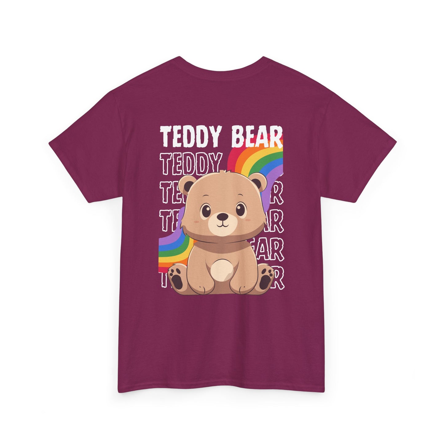 Teddy bear rainbow pancha (back) unisex crewneck t-shirt
